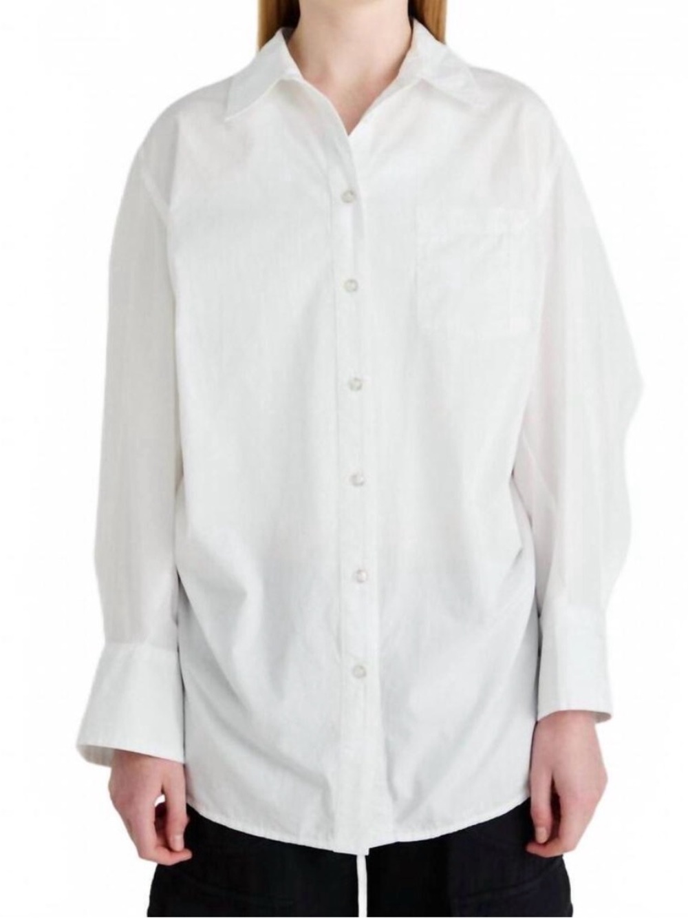 FREE PEOPLE sabine tailored shirt in parchment size XS button-down shirt